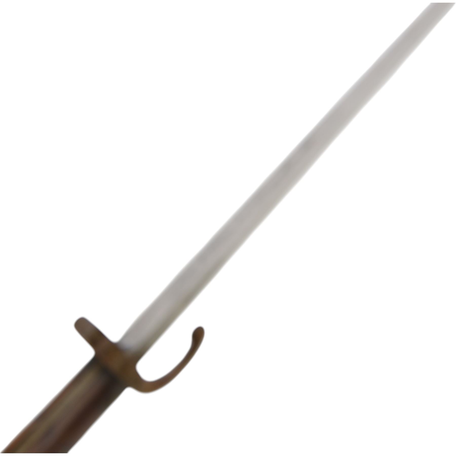 French chassepot bayonet the spine engraved St. Etienne, Mass 1876, with matching scabbard and another French chassepot engraved 1877, with matching scabbard 