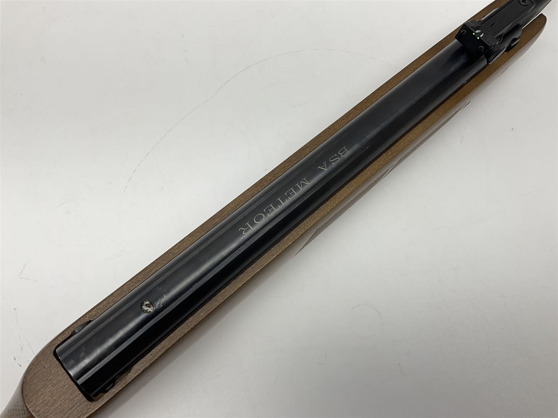 BSA Meteor Mk7 .22 air rifle with break barrel action L110cm overall no.WE-331279-14; in original cardboard box NB: AGE RESTRICTIONS APPLY TO THE PURCHASE OF THIS LOT.