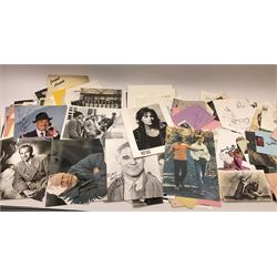 Collection of  autographs, mostly entertainment personalities, including Stephen Fry signed headshot, Billie Piper signed headshot, Red Skelton, Farley Granger, Gerald du Maurier, John Gielgud, Gareth Hunt, Bernard Bresslaw, Mae Clarke, George Formby, George Arliss, Diana Manners, Matheson Lang, Frank Lawton, Evelyn Laye, Ronnie Corbett, Twiggy, Margaret Lockwood, Paul Newman, Leslie Howard, Tony Curtis, Jason Isaacs, Danny Glover, Dick Van Dyke, Robert Donat, Ruth Madoc, Simon Cadell, Spike Milligan etc, approximately 270 in total 