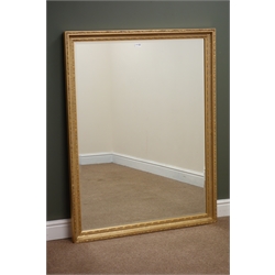  Large gilt framed bevel edge mirror, W100cm, H127cm  