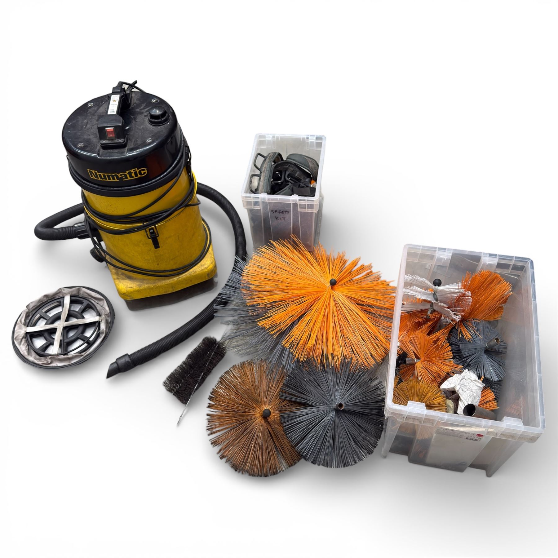 Numatic dual motor hepa filter extra large vacuum cleaner with chimney sweeping equipment