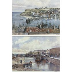 J MacDonald (British Contemporary): 'Whitby' and 'Seahouses', pair colour prints signed in pencil 22cm x 30cm (2)