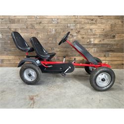 Tectake Kart two-seater red-go kart with brake