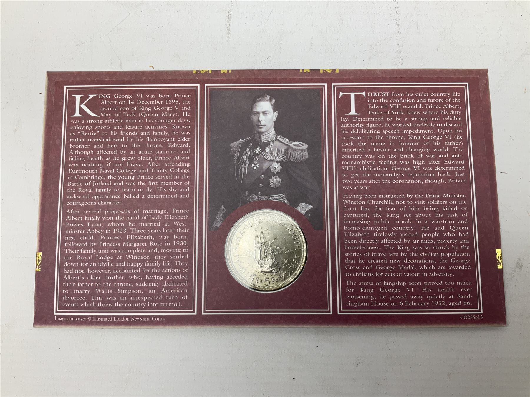 Eight coin covers including, 'Her Majesty Queen Elizabeth II 70th Birthday' containing a 1996 Canadian one ounce silver coin, three coin covers commemorating the 21st Birthday of HRH Prince William each containing a silver coin, '1895 1952 A Tribute to HM King George VI' containing a South Africa 1952 five shilling coin, 'The Notting Hill Carnival' containing a 1998 fifty pence etc (8)