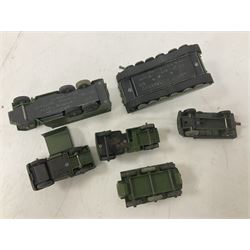 Dinky - nine unboxed and playworn military vehicles Nos.622, 623, 626, 641, 643, 651, 676, 677 & 821; together with five military aircraft (14)