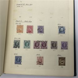 World stamps including Andorra, Austria with 1858 and later issues, Belgium with imperfs and later, Belgium, Cuba, Czechoslovakia, Denmark, Ireland, France, Germany with Hamburg, Lubeck, Oldenburg, Saxony etc, Greece, Hungary, the Netherlands, Spain etc, housed in two albums 