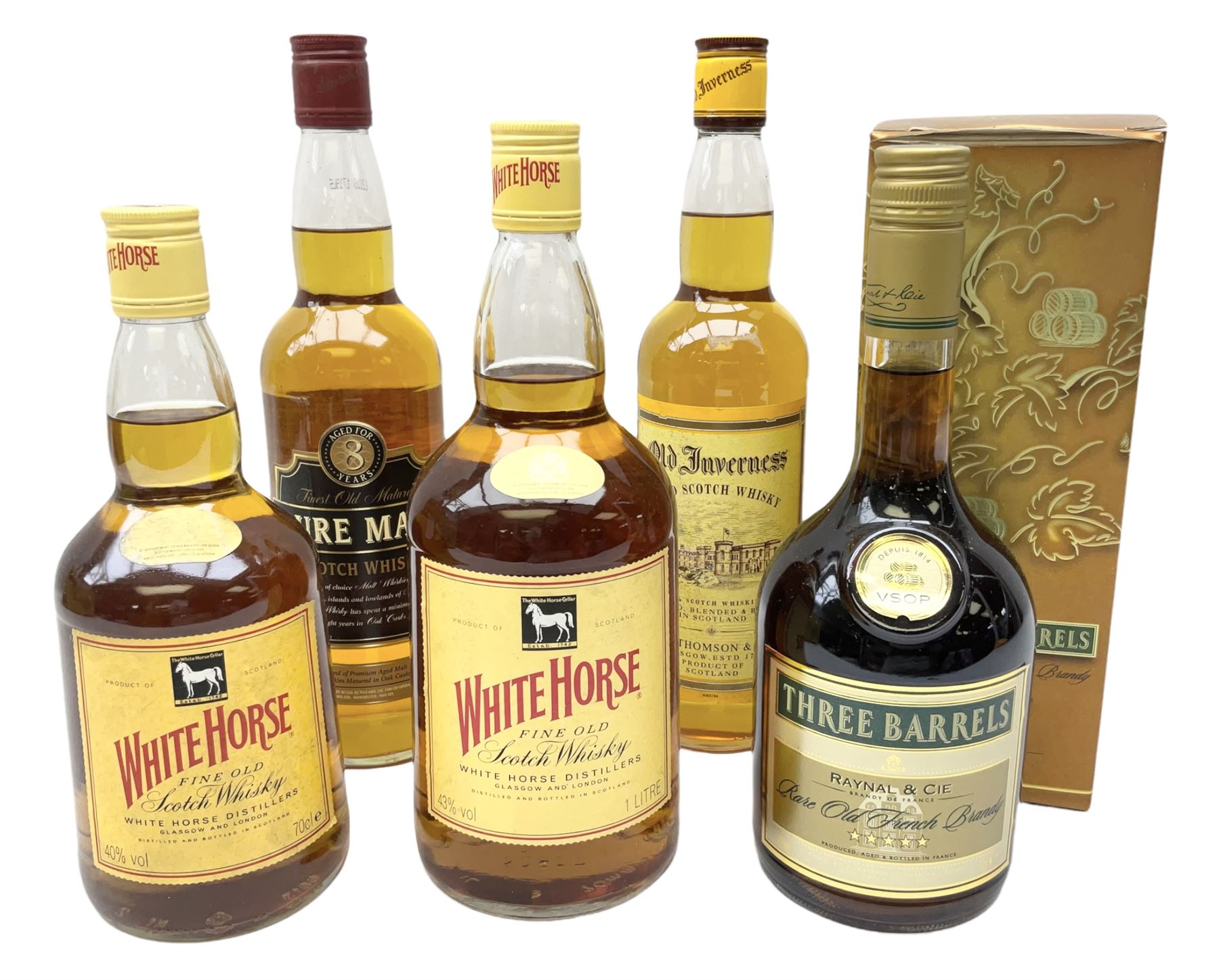 Mixed alcohol comprising Old Inverness Aged Scotch whisky, J.G.Thomson