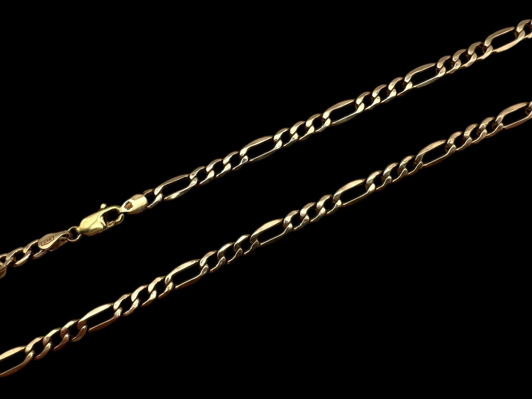 9ct gold fancy link chain, hallmarked 