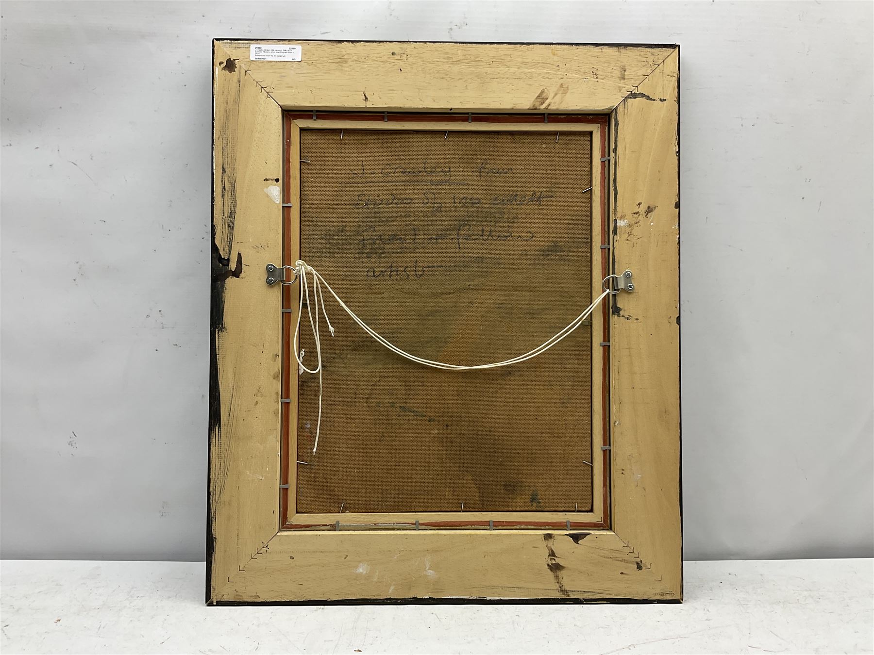 J Crawley (British 20th century): Still Life of Summer Flowers, oil on board signed 40cm x 31cm
Provenance: from the Iris Collett artist's studio collection. Crawley was a fellow artist and friend of Iris Collett