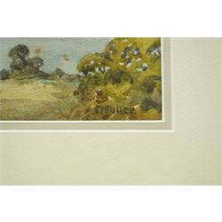 M Fuller (British Early 20th century): Lake Landscape, pair watercolours signed 18cm x 26cm (2)