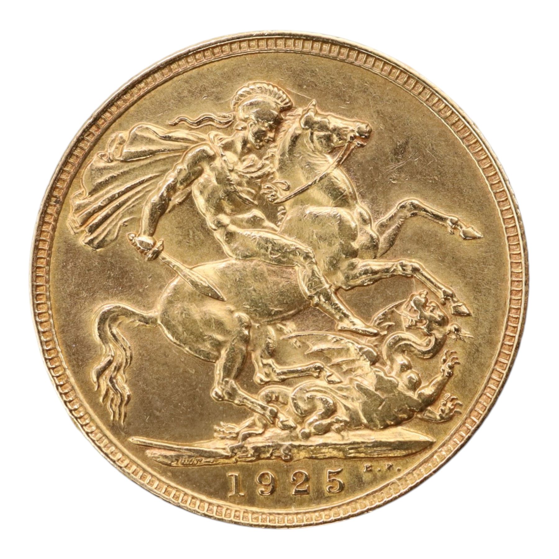 King George V 1925 gold full sovereign coin, Sydney mint