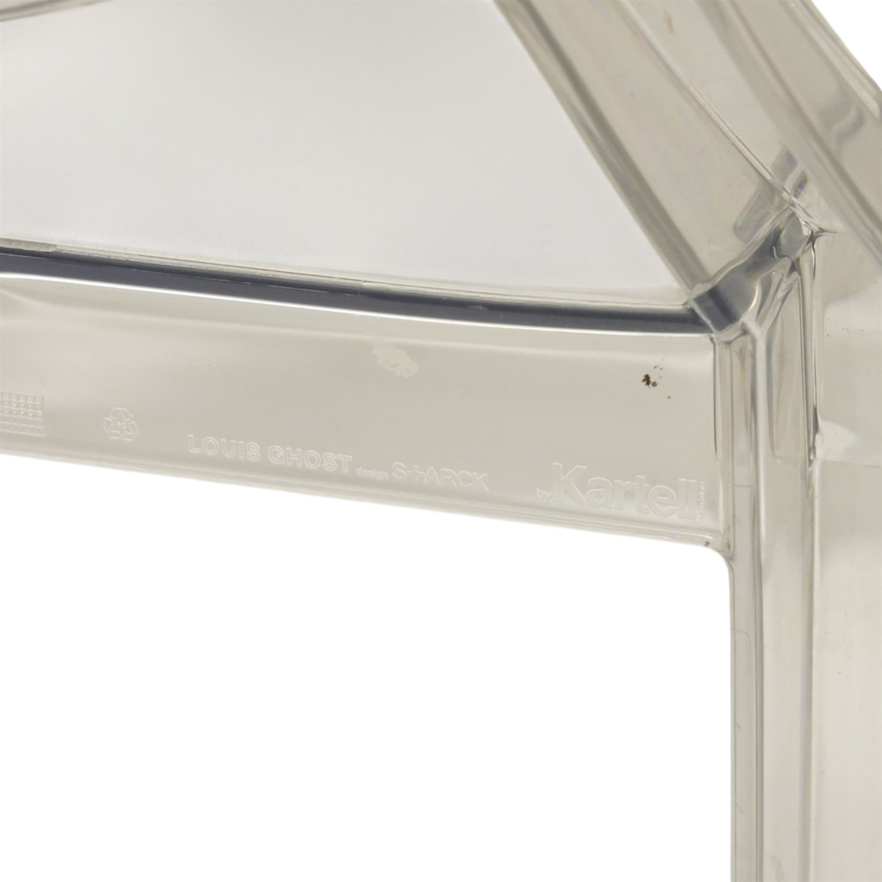 Philippe Starck (1949-) for Kartell - set of four ‘Louis Ghost’ armchairs, moulded transparent polycarbonate frames with oval backs, open arms and tapering supports