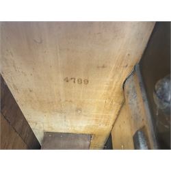 Knauss Coblenz - early 20th century rosewood cased upright piano, straight strung iron movement, simulated ivory keys