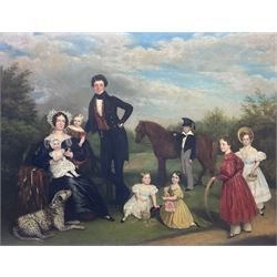 Archibald Archer (British 1789-1848): The Fenner Family of Hull, oil on canvas signed and dated 1834, 86cm x 112cm 
Provenance: private East Yorkshire collection, purchased Dee, Atkinson & Harrison 28th November 2014 Lot 607