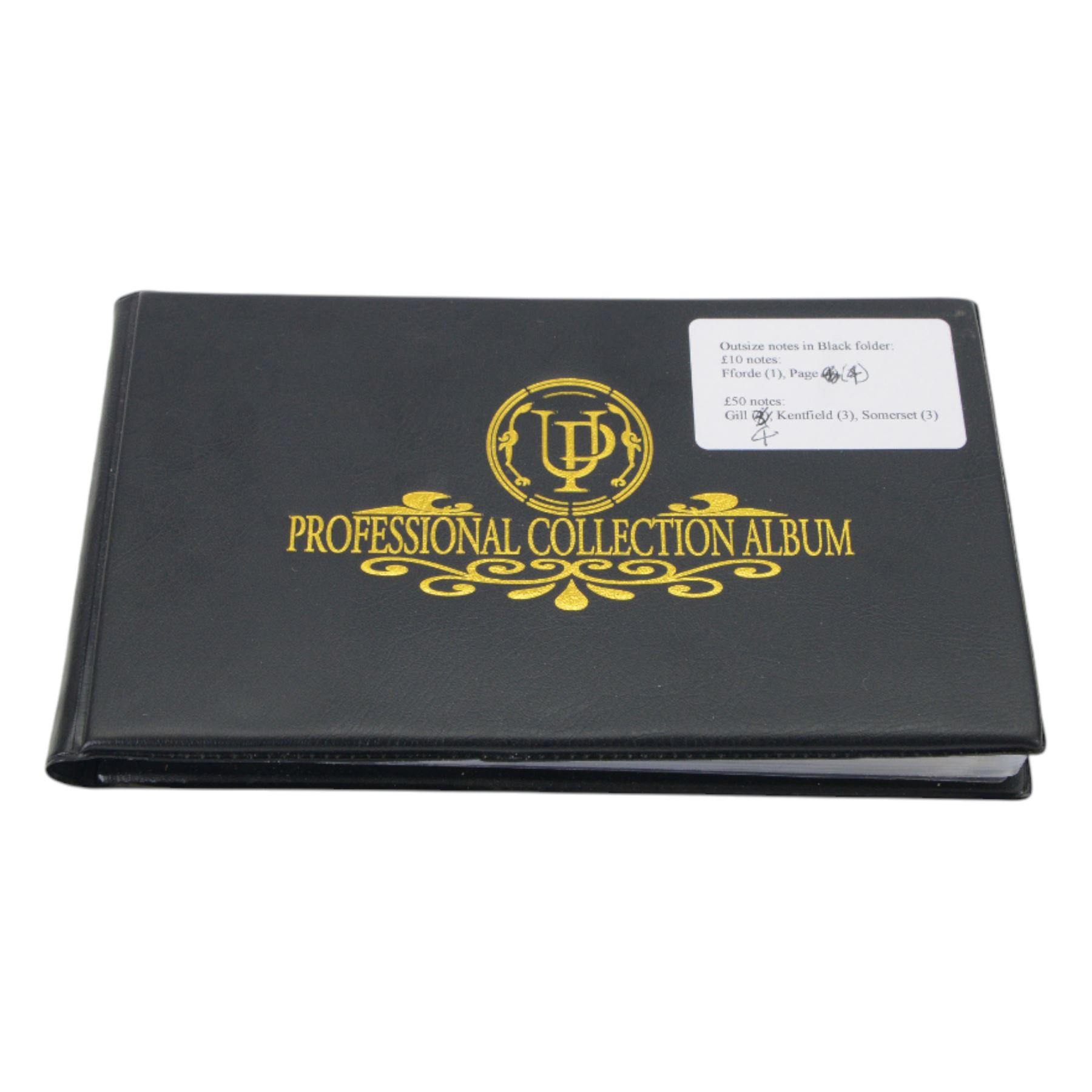 Collection of Bank of England notes, comprising Fforde ten pound (1), Page ten pound (2), Somerset fifty pound (3), Gill fifty pound (4), Kentfield fifty pound (4), total face value 580 GBP