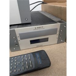 Triple X power supply unit, X-Ray V8 Upsampling 24-bit CD player and an X-T100 tube integrated amplifier, with wiring and accessories