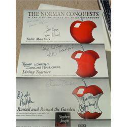 Approximately 50 Stephen Joseph Theatre posters, including several signed examples with signatures of Alan Ayckbourn and cast members, together with theatre programmes and other ephemera