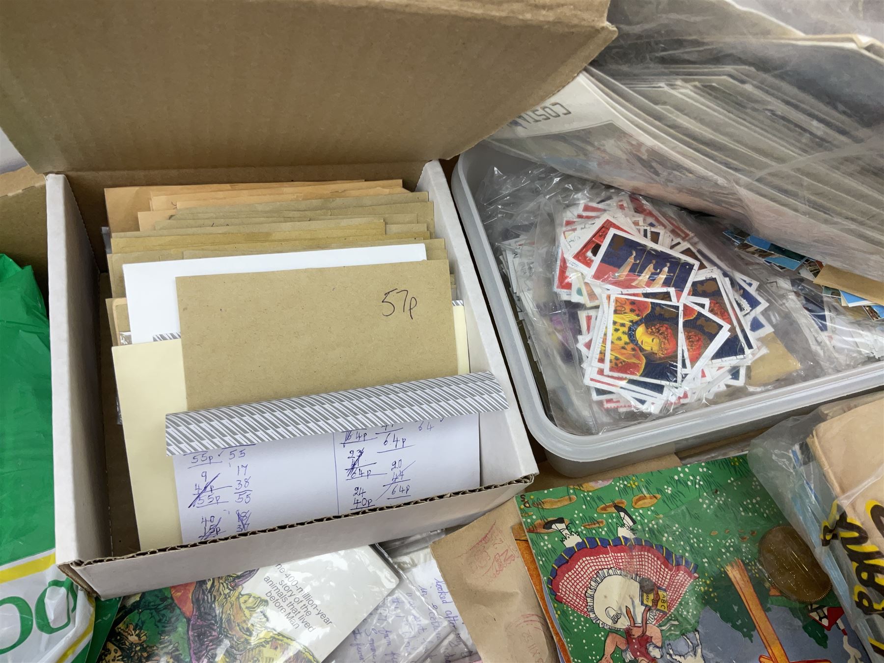 Chrome AA Members Badge, No 2A67754, together with two Raphael Tuck & Sons Christmas cards, cigarette cards, postcards and other ephemera 