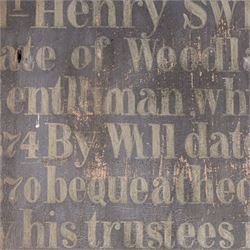Painted wooden sign, The Walkers Foundation, H95cm, W70cm