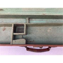 Canvas and leather bound shotgun case, up to 30.5” barrels