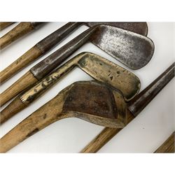 Collection of vintage wooden shaft golf clubs, including J & D Clark,  J Winton, etc (7)