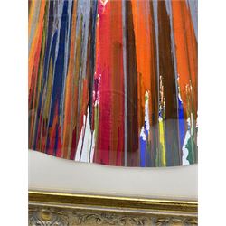 Damien Hirst (British 1965-): Circle Spin Painting 2009, acrylic on die-cut wove paper, with artist's inkstamp signature and blindstamp verso, pub. Pinchuk Art Centre, Ukraine, dia. 52.1cm 
