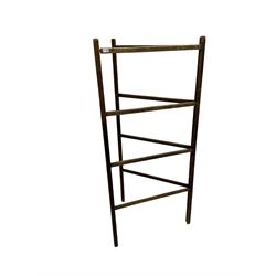 Late 19th century French pine drying rack or clothes horse