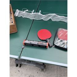 Kettler Riga outdoor tennis table with waterproof cover, net, bat and balls, 153cm x 275cm - THIS LOT IS TO BE COLLECTED BY APPOINTMENT FROM DUGGLEBY STORAGE, GREAT HILL, EASTFIELD, SCARBOROUGH, YO11 3TX