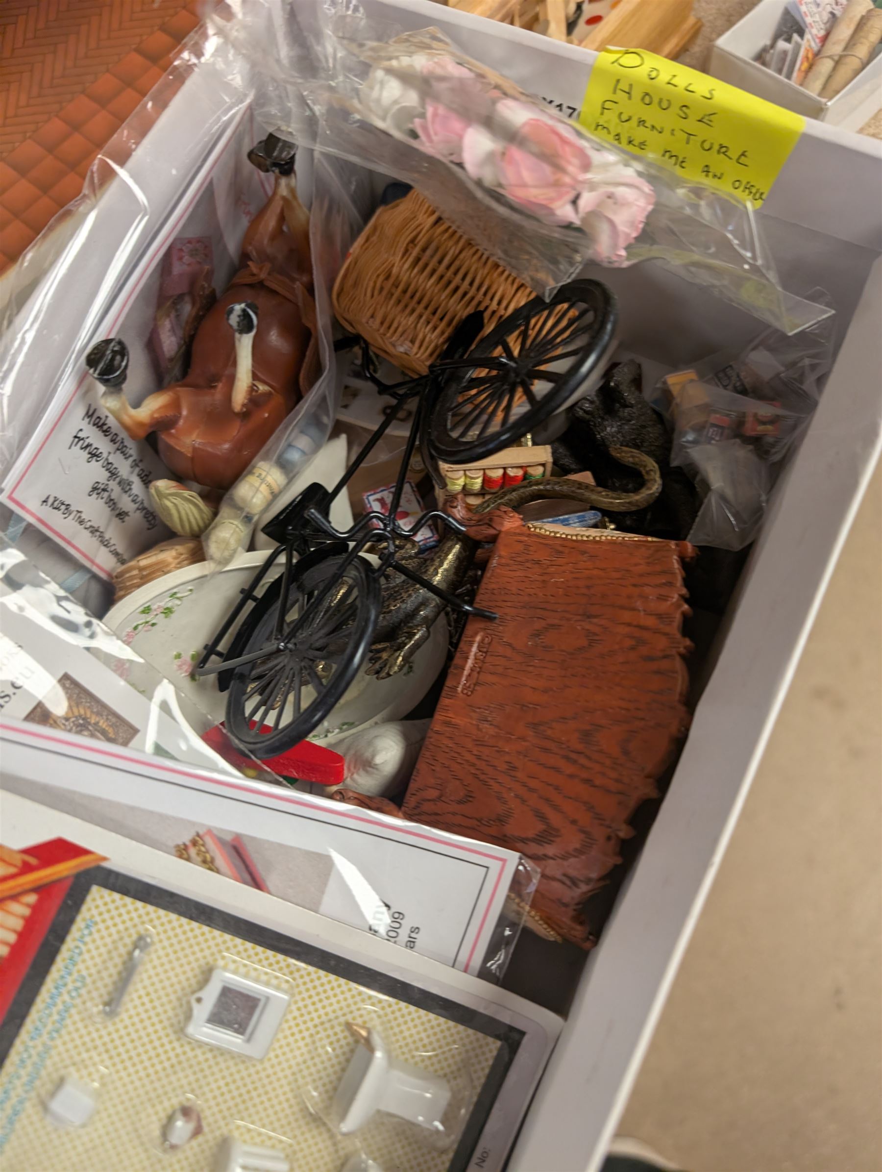 Burton Toys 'Caroline's Home' dolls house and a collection of dolls house furniture and accessories