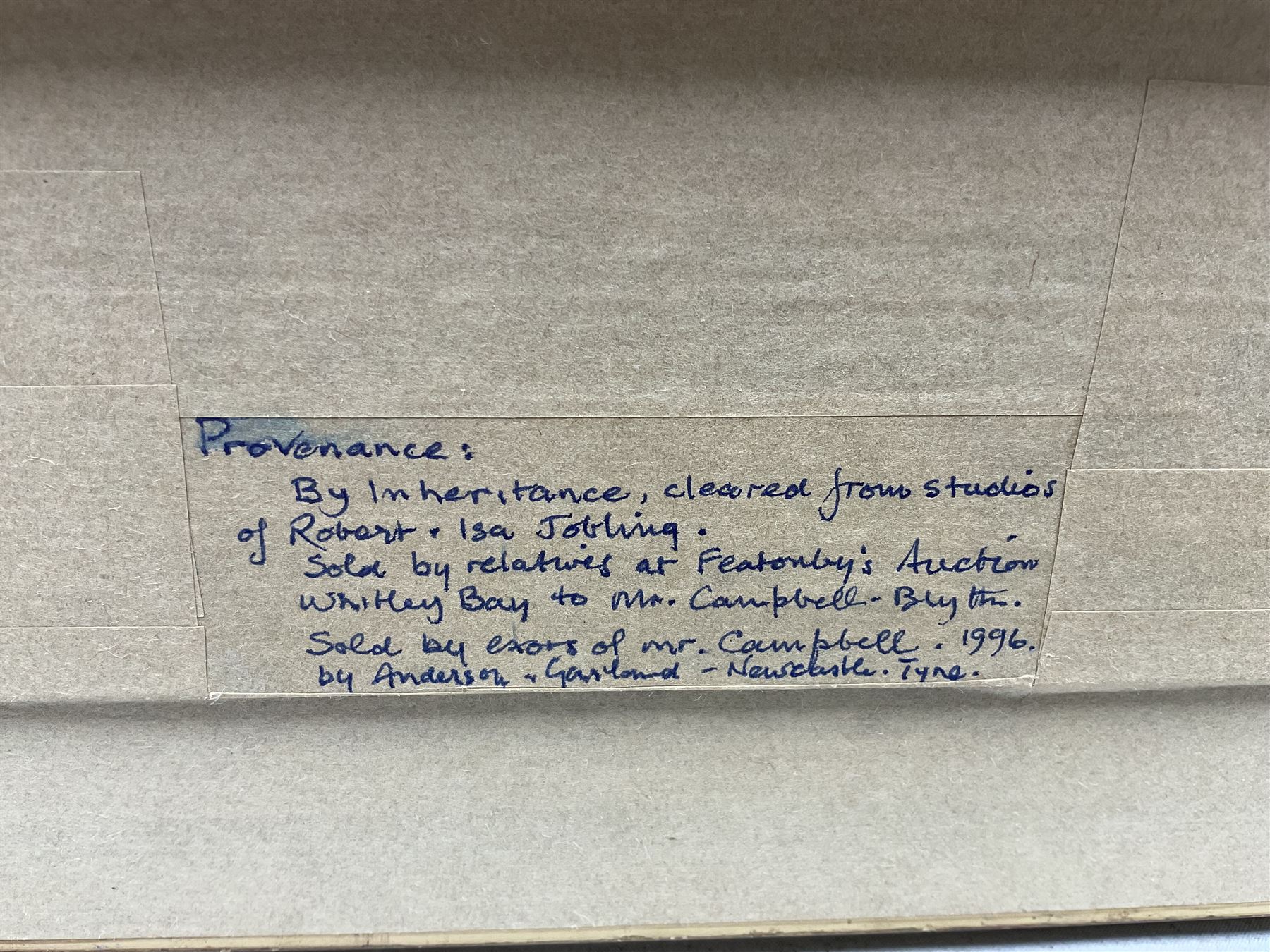 Robert Jobling (Staithes Group 1841-1923): Line Fishing from a Rowing Boat, oil on canvas unsigned, provenance verso 29cm x 54cm