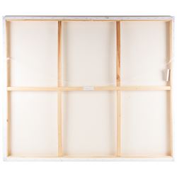 Jacquie Jones (British Contemporary 1961-): 'XL Racing Study', oil on canvas signed 100cm x 120cm 