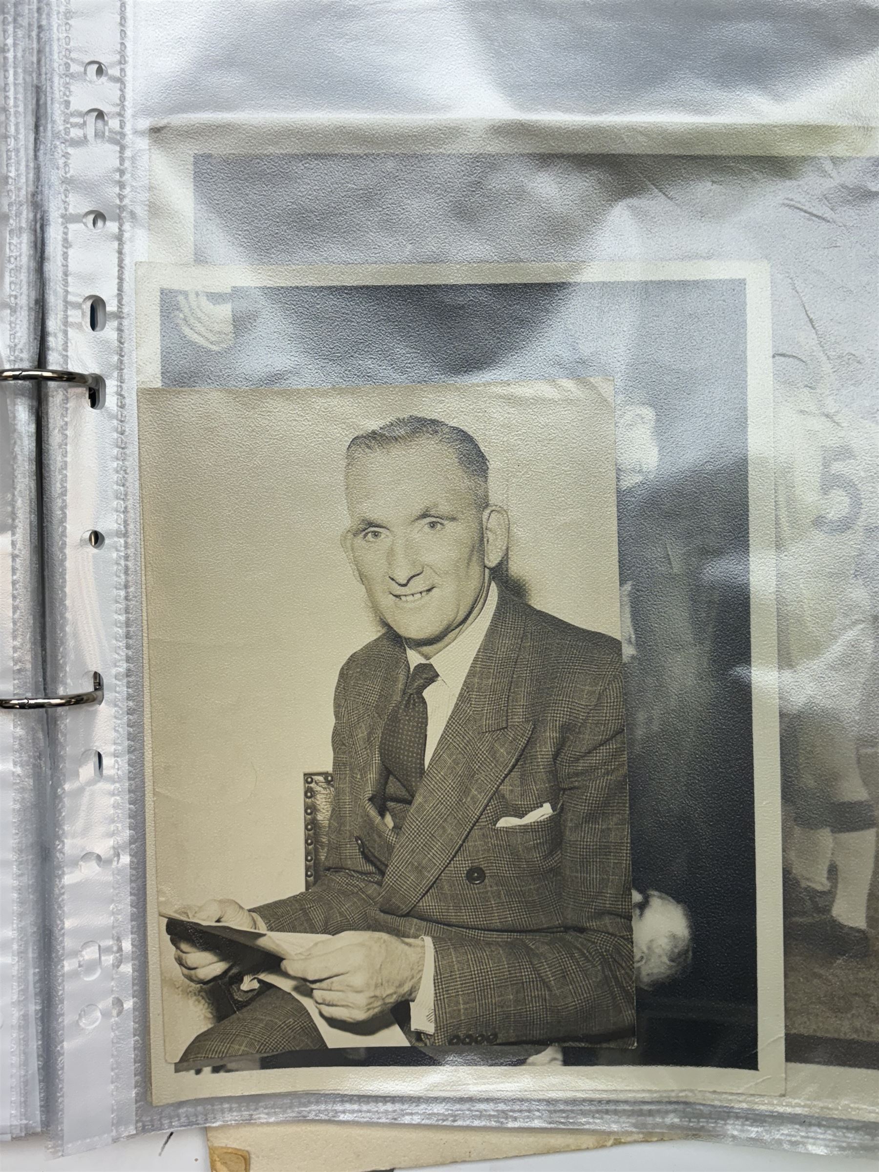 Collection of football memorabilia belonging and relating to the Hull based referee Frank Coultas, including 9ct gold Referee's medal for the 1957 Aston Villa v Manchester United FA Cup Final, inscribed 'The Football Association, F.B Coultas, F.A. Challenge Cup Competition, Final Tie 1957', hallmarked and in original case; the kit worn by him to referee the 1957 FA Cup Final and ephemera relating to the match including photographs, programmes and tickets; together with other football memorabilia collected by Frank Coultas, including programmes, photograph and ticket stubs, with some items relating to the 'Busby Babes'