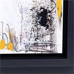 Samantha Ellis (British 1992-): 'Pebbles' Portrait of a Boxer, oil on canvas signed, titled on label verso, 76cm x 76cm 