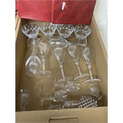 Minton Haddon Hall planter, together with Royal Worcester Evesham pattern dishes, glassware and other collectables, in three boxes 