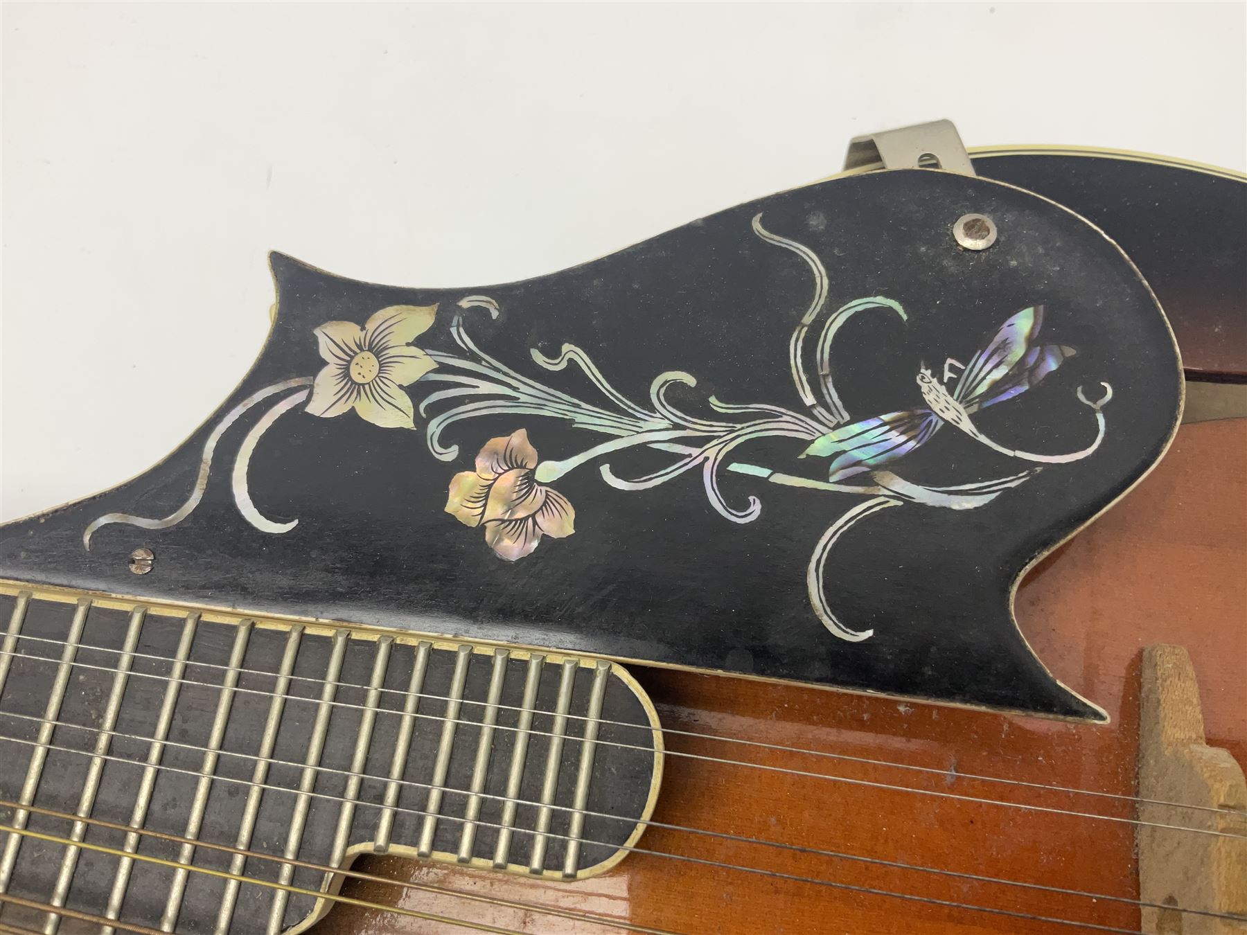 Ashbury F-Model eight-string mandolin, model no.IMF-150 with two-piece maple back and ribs and sunburst top, mother-of-pearl inlay; bears maker's label; L69cm