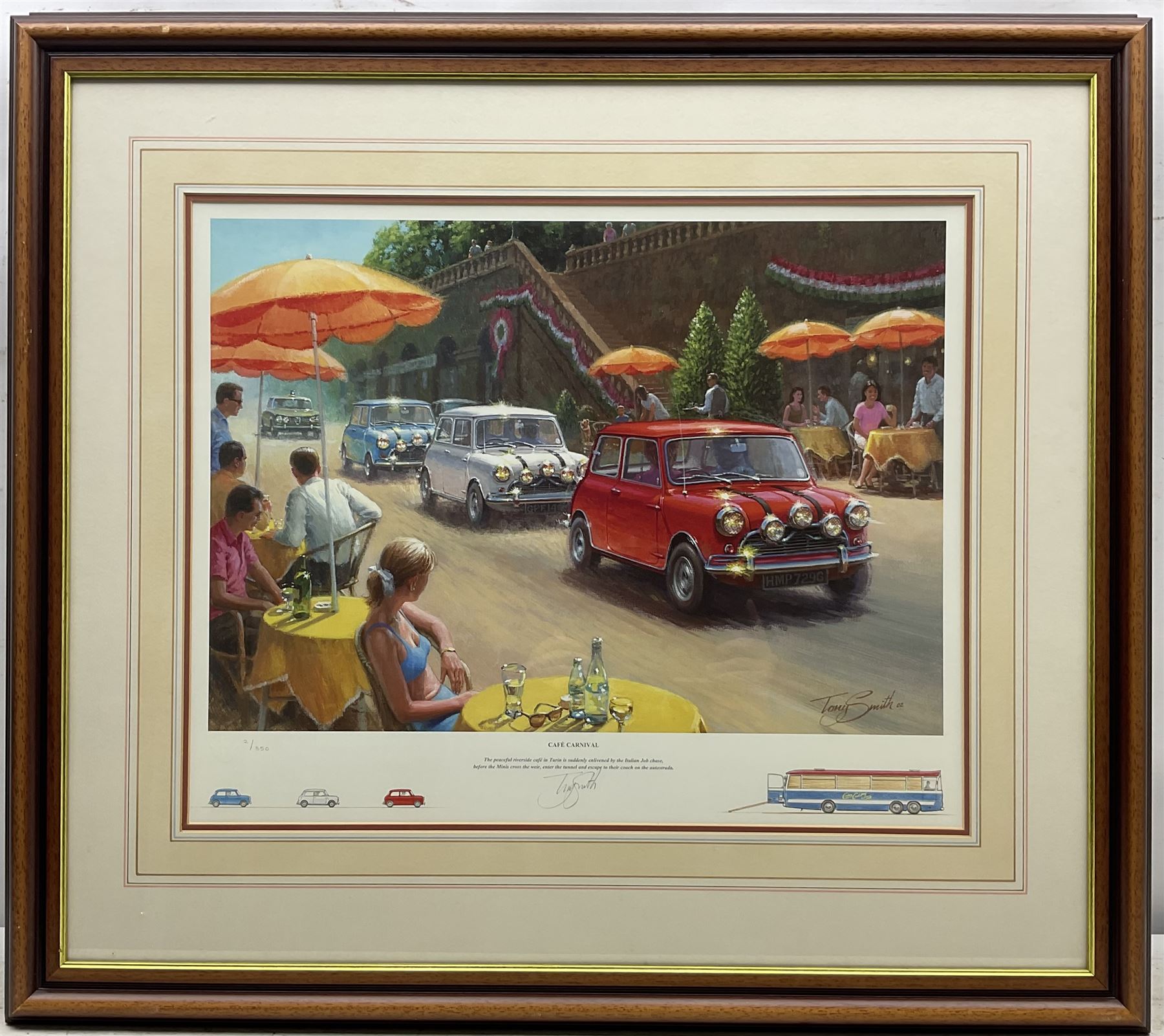 Tony Smith (British 20th century): The Italian Job, three limited edition prints signed and numbered in pencil 44cm x 53cm (3)