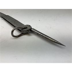 WW2 British army folding jack/clasp knife, the blade marked A.H. Bisby & Co Ltd Sheffield with broad arrow and date 1944, marlin spike and can opener; and British Navy seaman's rope pocket knife, the blade marked Venture H.M. Slater Sheffield (2)