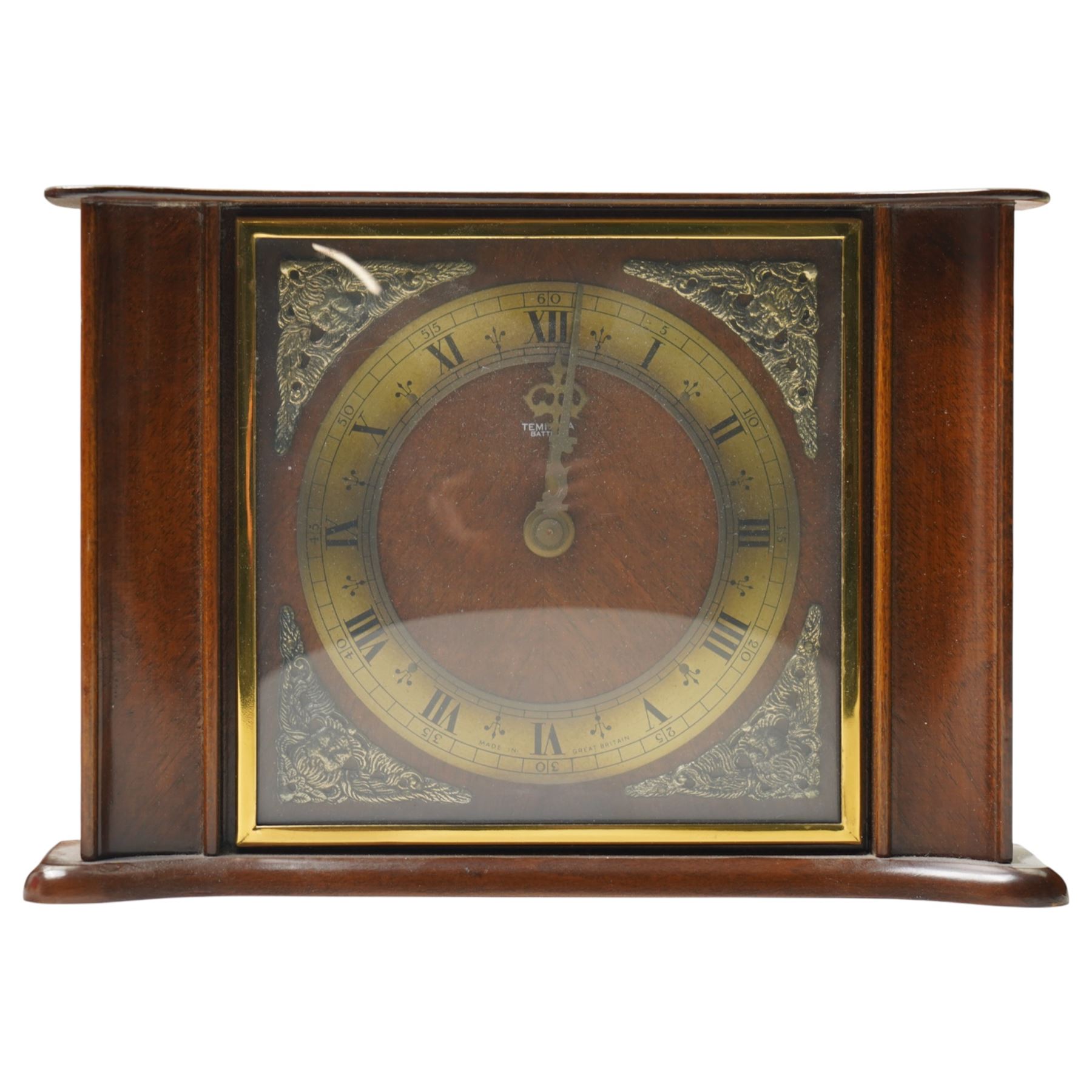 Two 8-day 20th century spring driven mantle clocks and an 8-day spring driven wall clock with a 7