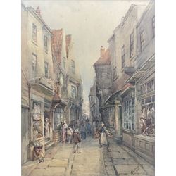 Frederick William Booty (British 1840-1924): The Shambles York, watercolour signed and dated 1911, 73cm x 55cm