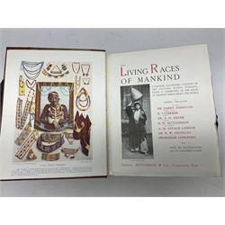 The Living Races of Mankind, two volumes, together with Alexander Winchell; Preadamites or a Demonstration of The Existence of Man before Adam and Edward B Taylor; Anthropology an introduction to the Study of Man and Civilization 
