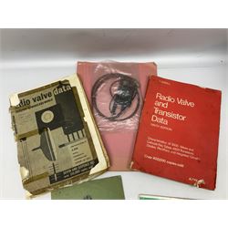 AVO valve tester, British Patent 480752 by the Automatic Coil Winder & Electrical Equipment Co Ltd, together with 16-type plug board with connecting lead, AVO wide range signal generator with original instruction manural and AVO multimeters mk2 and mk4 etc
