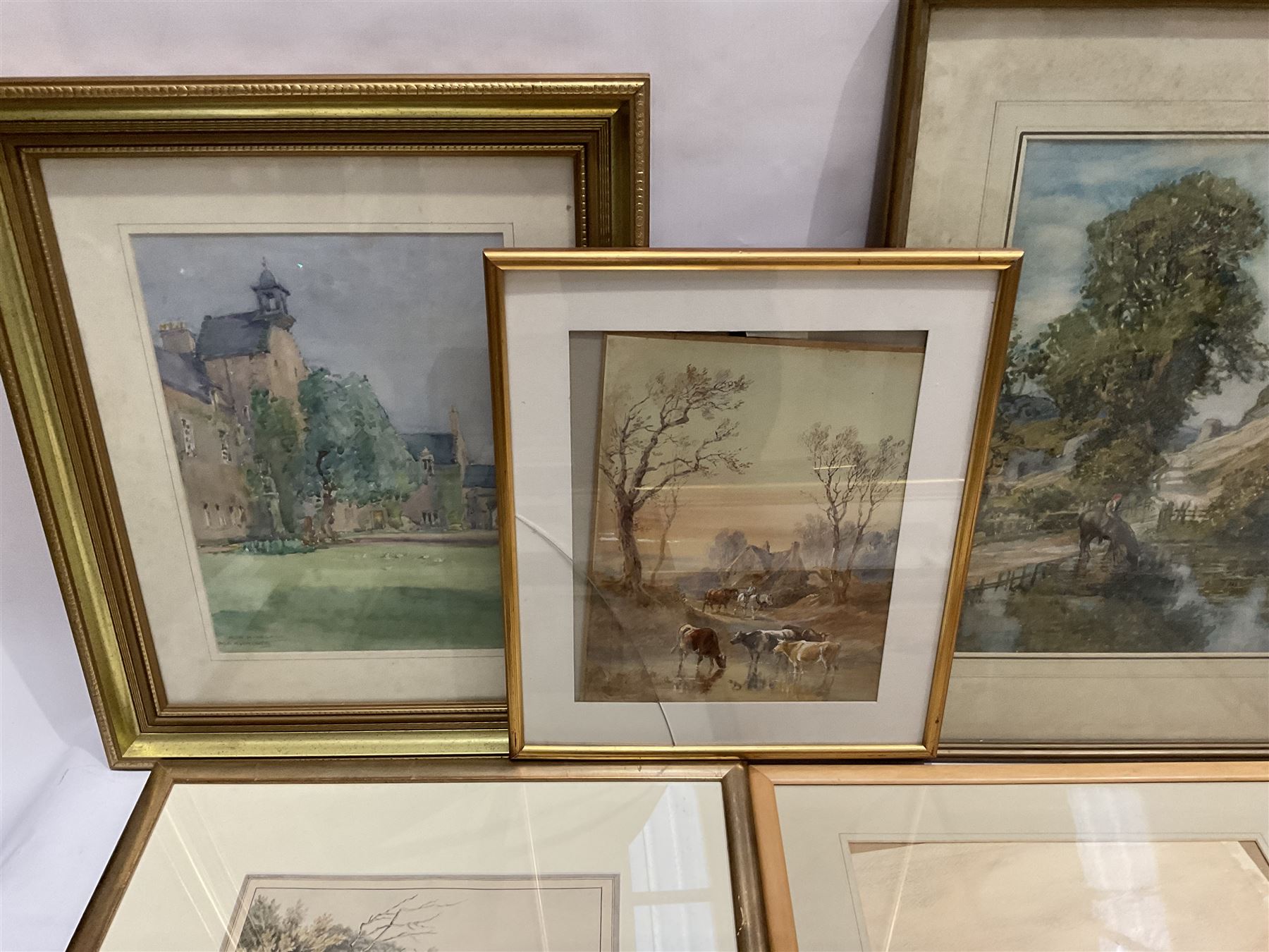 Collection of watercolours, artists including Ada Hill Walker, Henry Earp, E Mallinson, Thomas Sidney, EH Marten, Edwin Aaron Penley, etc (qty)