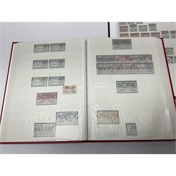 World stamps with many relating to Victory in Europe including King George VI '8th June 1946' stamps from various countries including Antigua, British Guiana, British Honduras, British Solomon Islands, Cayman Islands, Ceylon, Fiji, Grenada, Montserrat, St Helena etc, both mint and used stamps seen, housed in three stockbooks