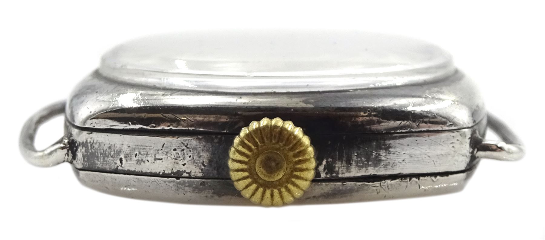 Rolex Early 20th Century Silver Manual Wind Lever Wristwatch White 