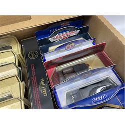 Forty-four modern die-cast models/sets by Matchbox, Corgi, Lledo, Atlas, EFE etc including military and commercial vehicles, cars and promotional vehicles, buses etc; all boxed (44)