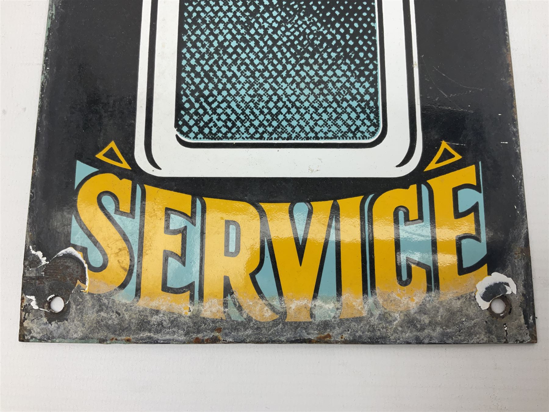 Morris Service enamel advertising sign, H26cm W18cm