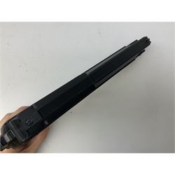 H. Weihrauch HW45 air pistol, .177 calibre, over-lever mechanism, chequered grip No.372679 L31cm; and quantity of pellets