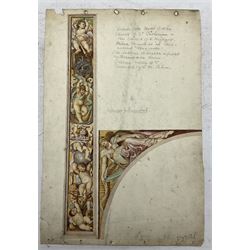 Frances A Chrystal (19th/20th century): 'Siretz Russia', watercolour signed titled and dated 1900, 49cm x 27cm; a similar landscape a study of a Milan Church window (unframed) (3)
Notes: Chrystal studied Manchester School of Art, one inscribed verso