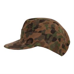 WWII SS camouflaged field cap, pea pattern camouflage