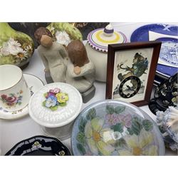 Copeland Spode Italian pattern dish, together with five hummel figures, Royal Worcester trinket dish and other ceramics 